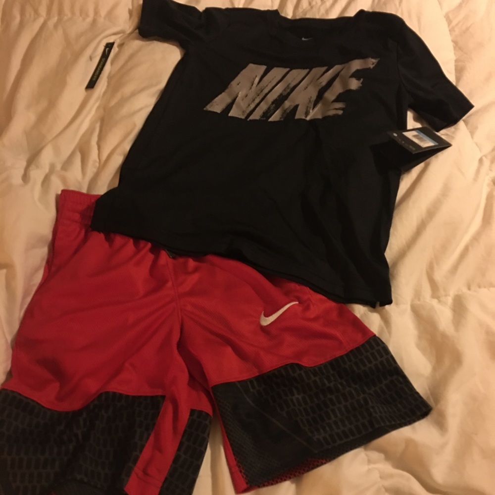 Boys Nike shorts and shirt